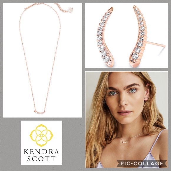Kendra Scott Jewelry - Kendra Scott Whit Ear Climber & Necklace Rose Gold